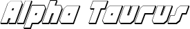 Alpha Taurus font